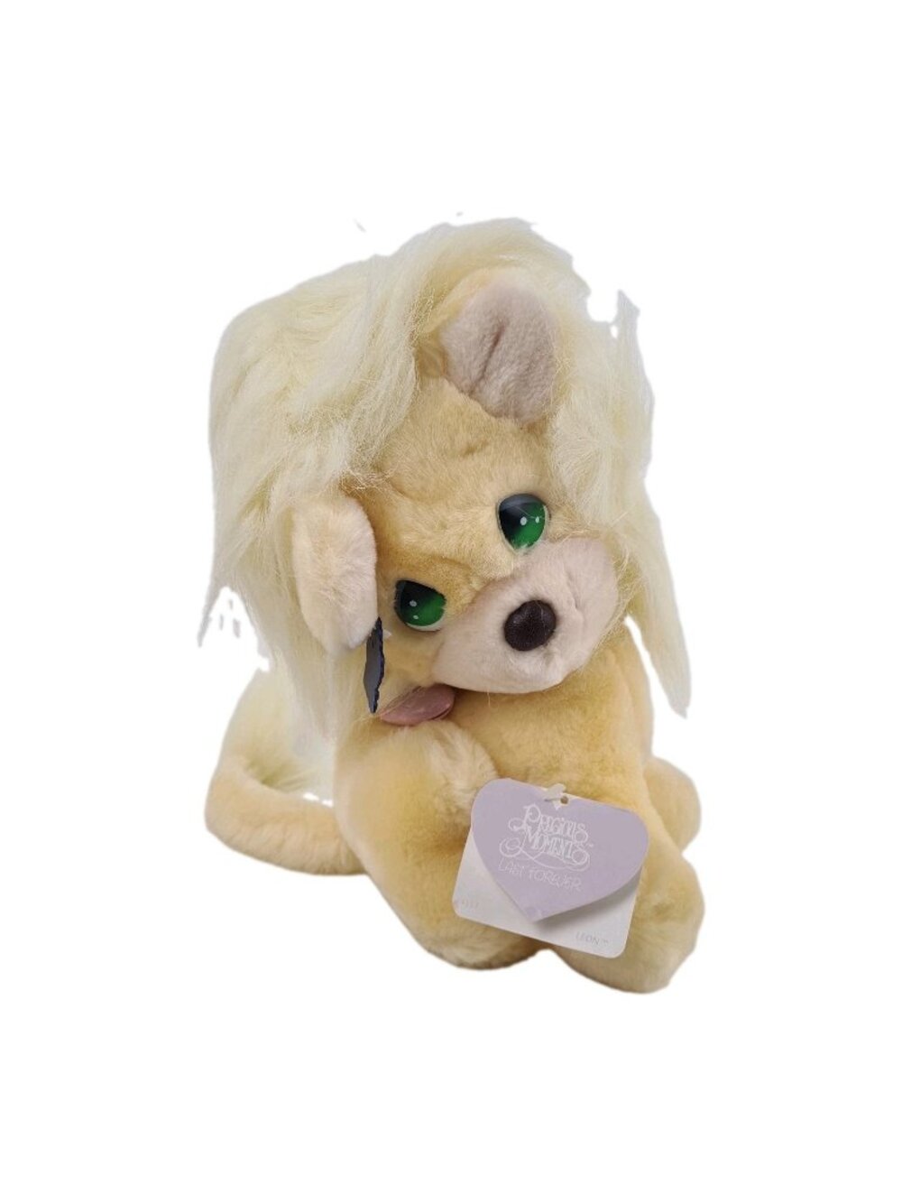 Precious Moments 4557 Applause  Lion Plush Stuffed Animal Heart Locket Vintag